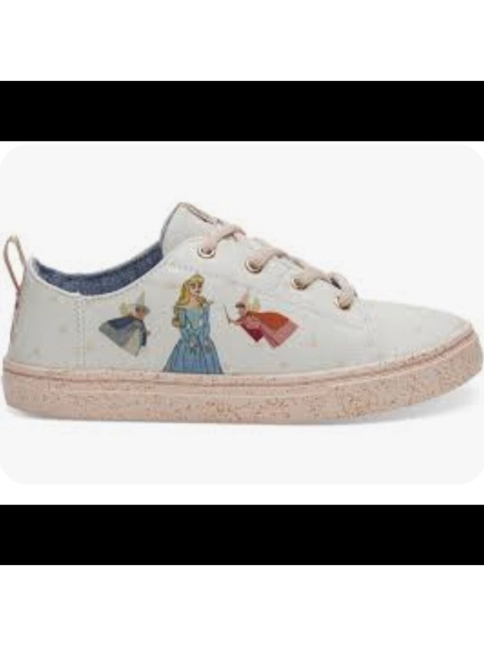 Disney TOMS Princess Aurora Sleeping Beauty Girls Size 3 Sneakers - Picture 2 of 11